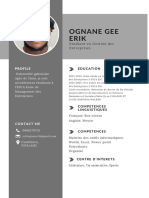 White Simple Student CV Resume