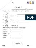 First Summative Test in Filipino Q3