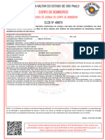 Documento Alvara de Bombeiros Confeitaria