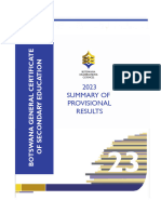 2023 Bgcse Summary of Results Public Final