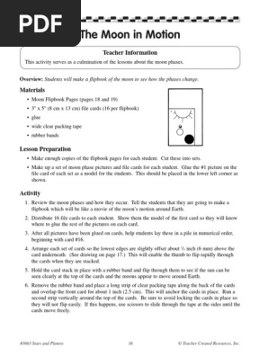 Moon Phases Flip Book