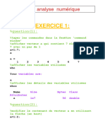 Exercice 1:: TP 1 Analyse Numérique