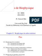Chapitre II. Biophysique Du Milieu Intérieur 2022