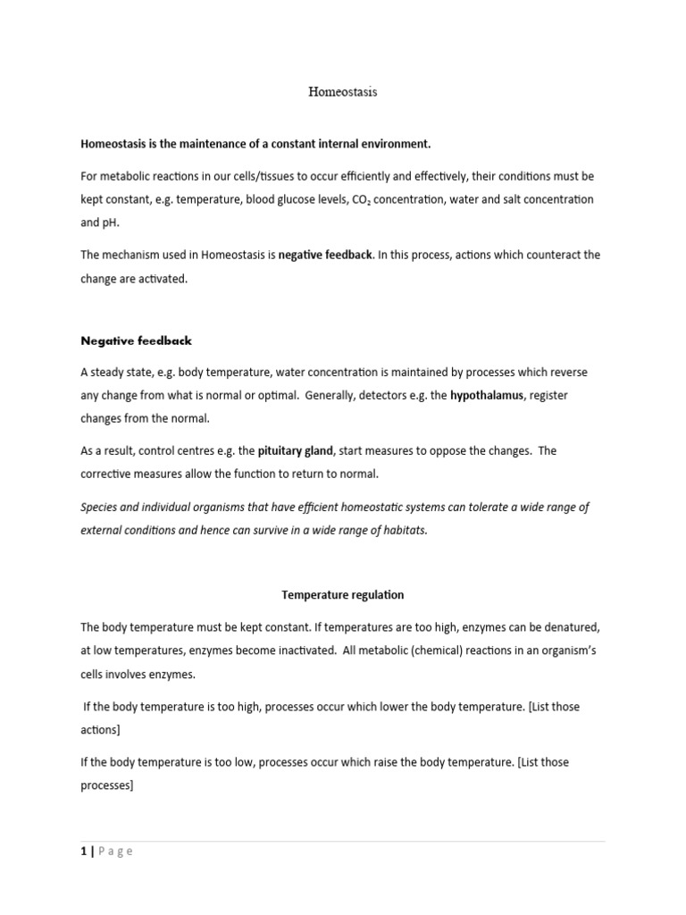 Homeostasis Pdf Homeostasis Kidney
