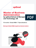 Master of Business Administration: by Upgrad School of Management and Technology, Uk