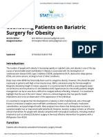 Counseling Patients On Bariatric Surgery For Obesity