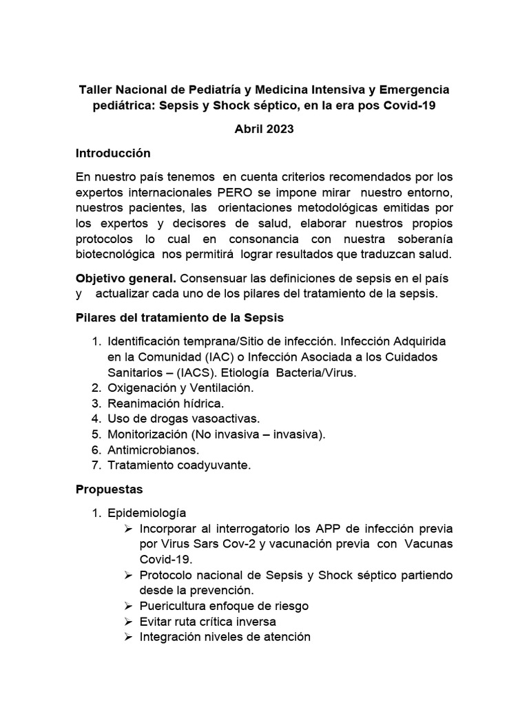 Protocolo de Manejo de Sepsis y Shock | PDF | Septicemia | Medicina CLINICA