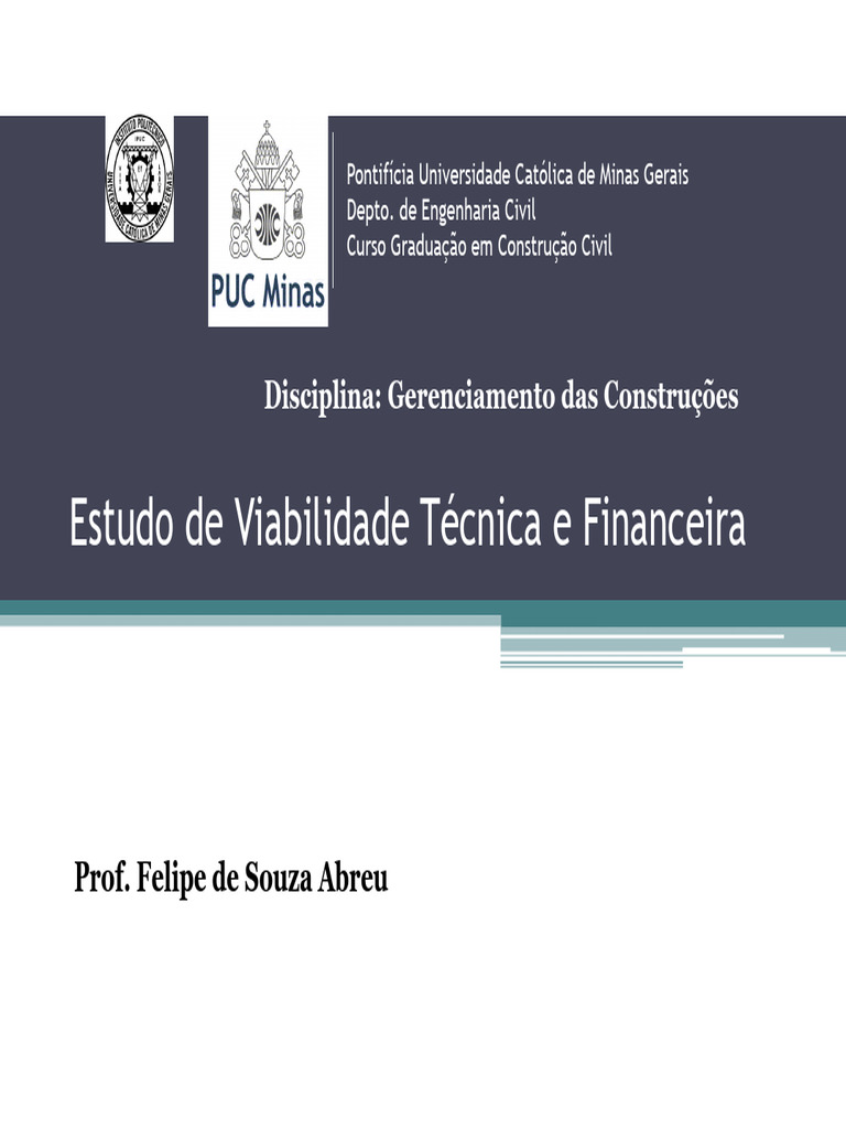 Viabilidade Técnica e Financeira em Incorporação | PDF | Valor Presente ...