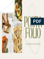 Presentación Portafolio Trabajo Proyectos y Marca Personal Fotografía Alimentos Orgánicos Elegante Verde