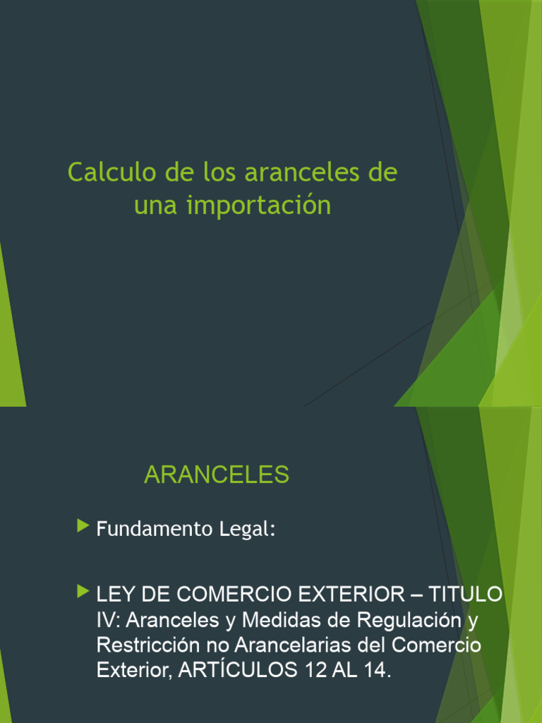 9.1. Calculo de Los Aranceles de Una Importación | PDF | Arancel ...