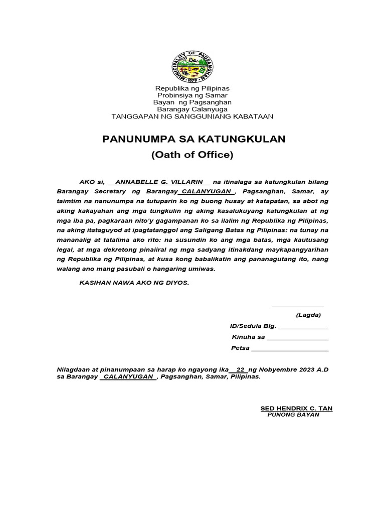 Oath of Office | PDF