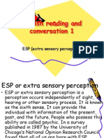 English Reading and Conversation 1: ESP (Extra Sensory Perception)