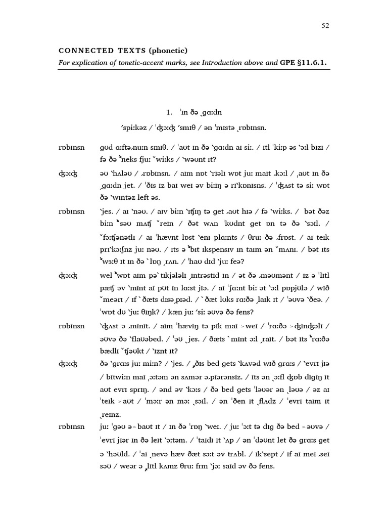 Connected Texts Phonetic | PDF