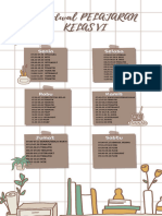 Jadwal Pelajaran Kelas Vi