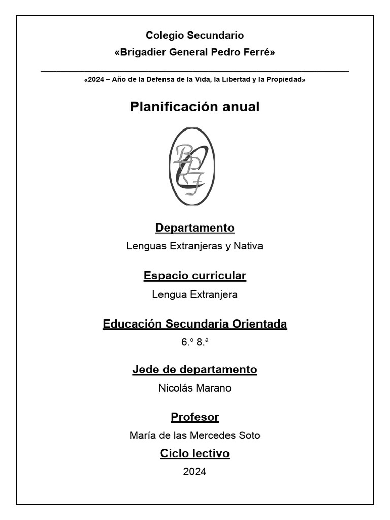 Plan Anual de Lenguas 2024 | PDF | Conocimiento | Aprendizaje