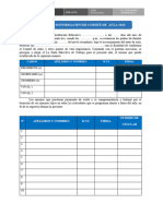 Acta de Conformacion de Comite de Aula