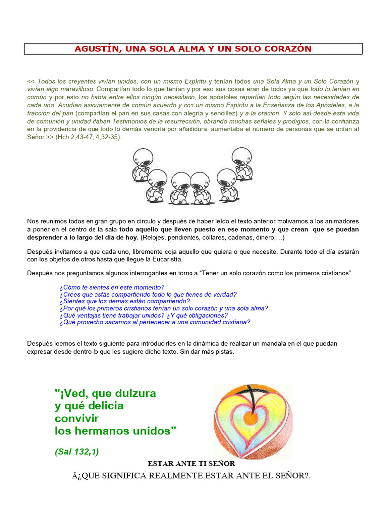 Corazón y Unidad en la Fe Cristiana | PDF | Oración | Amor