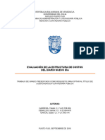 TDG - Estructura de Costos Del Diario Nuevo Día (Contaduria) Isamar-Isabel-Yuliani