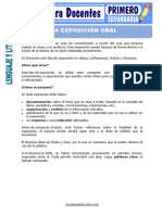 Exposicion Oral para Primero de Secundaria