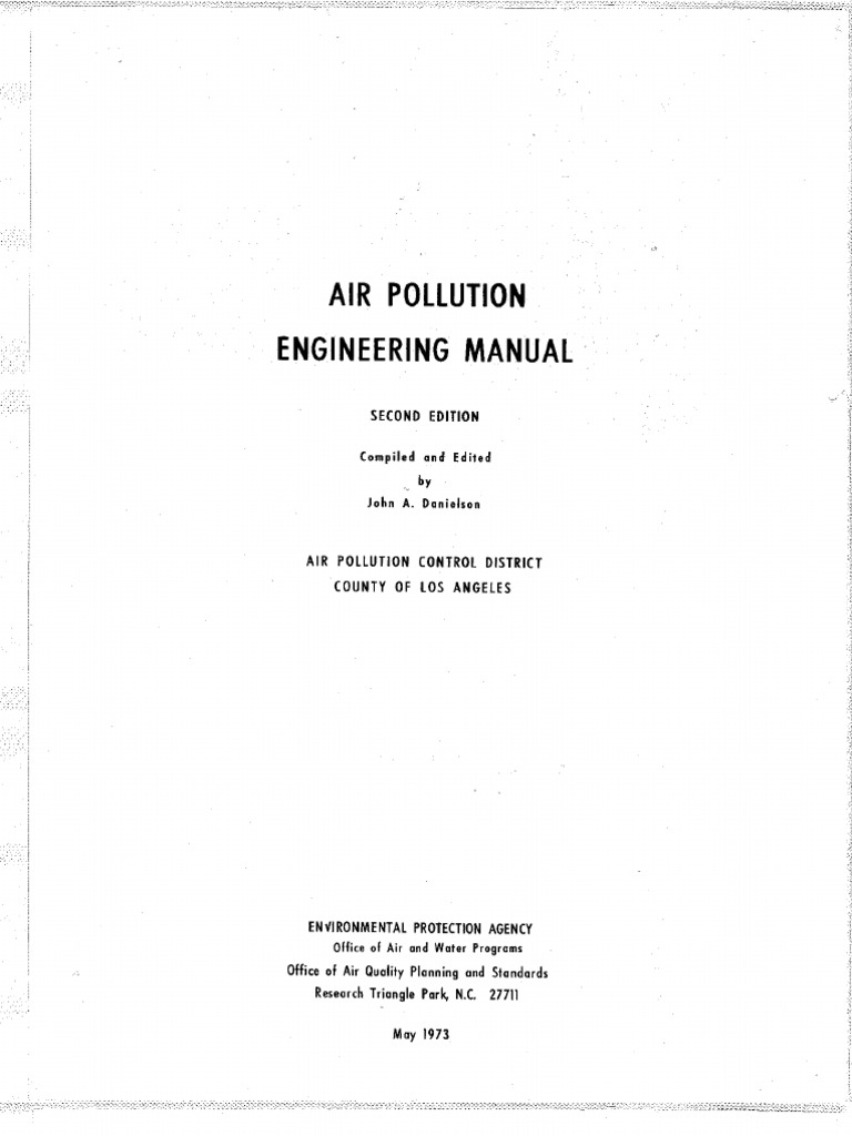 0680 Air Pollution Engineering Manual Part1 1973 Gases Physical Sciences