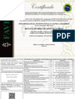 Certificado de Conclusão de Curso - (FAMI) - Renata Michele Duarte Vilas Boas - PSICOPEDAGOGIA INSTITUCIONAL E CLÍNICA 620 HORAS