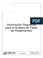 Información Requerida para El Análisis de Fallas de Rodamientos