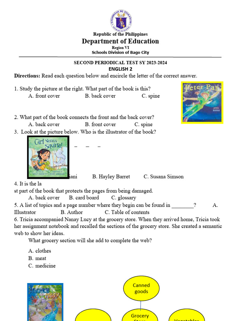 Grade 2 English 2nd Quarter Exam | PDF | Books