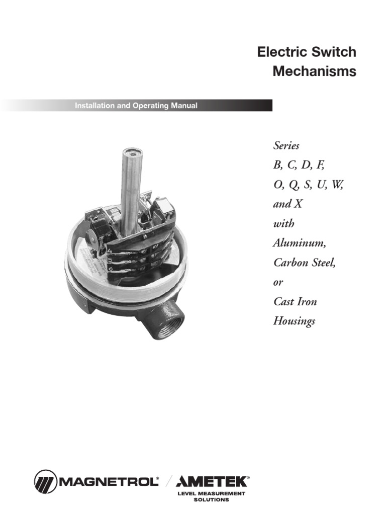 42-683.20 Electric Switch Mechanisms IO | PDF | Switch | Electrical ...