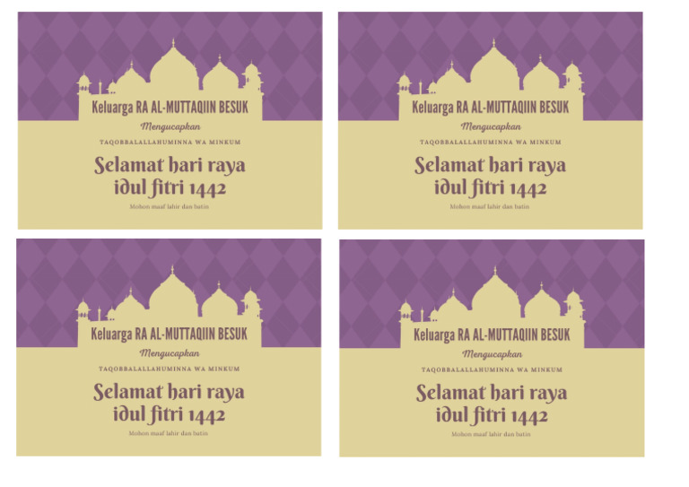 Ucapan Hari Raya | PDF