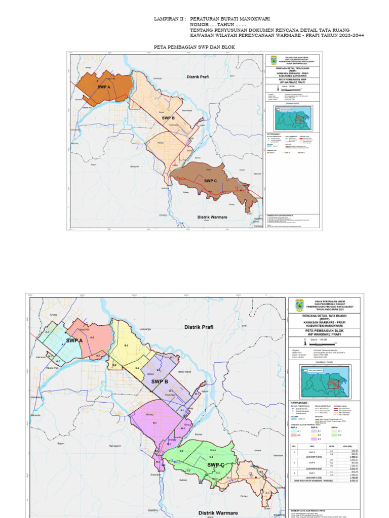 Peraturan Bupati Manokwari 2023-2044 | PDF