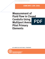 Measurement of Fluid Flow in Closed Conduits Using Multiport Averaging Pitot Primary Elements