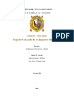 Registro Contable de Los Ingresos Financieros: Año de La Unidad, La Paz y El Desarrollo