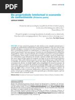 Propriedade Intelectual & Economia Do Conhecimento