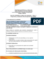 Guía de actividades y rúbrica de evaluación - Unidad 3 - Paso 4 - Proyección y evaluación del presupuesto de capital.docx