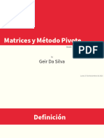 Matrices y Método Pivote