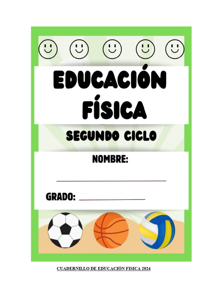 Cuadernillo de Educación Física 2024 | PDF