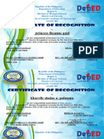 2nd Quarter Certificate of Recognition