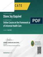 Framework and Mandates of Uhc - Certificate - of - Completion
