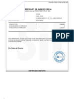 Certificado de Avalúo Fiscal Rol 1049-151 Vicuña