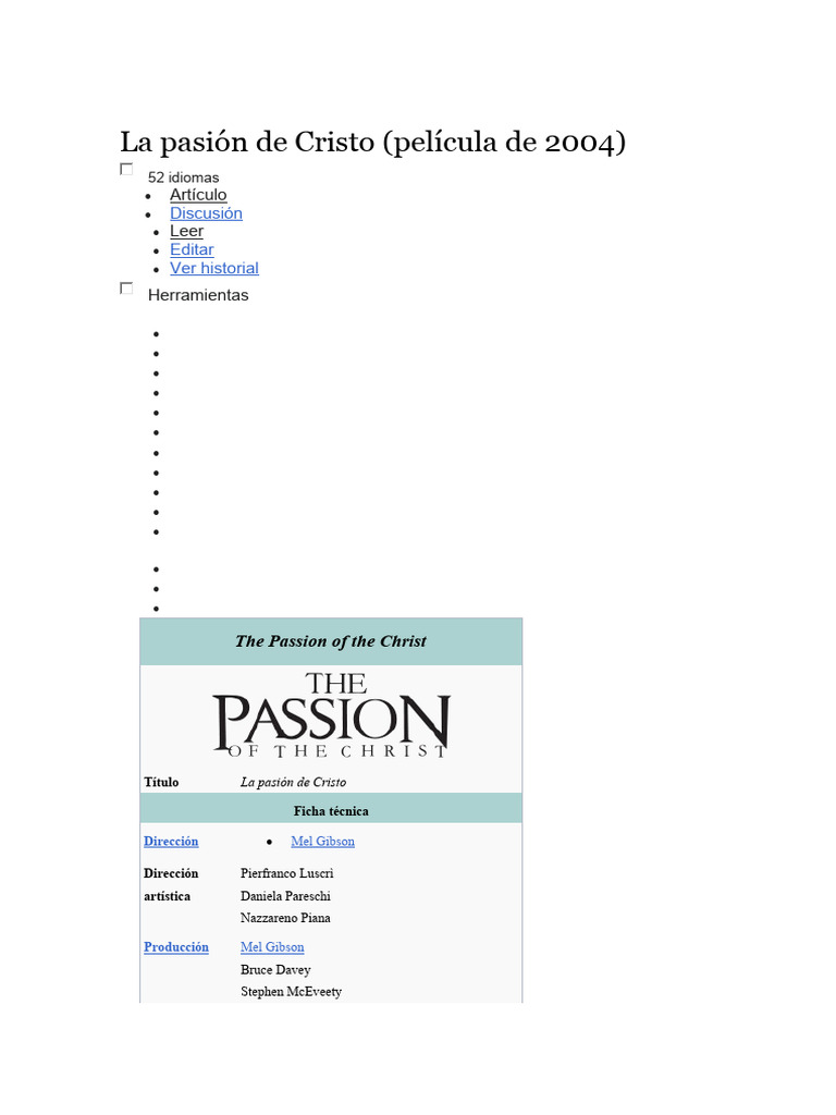 La Pasión de Cristo | PDF | Jesús | Crucifixion de jesus