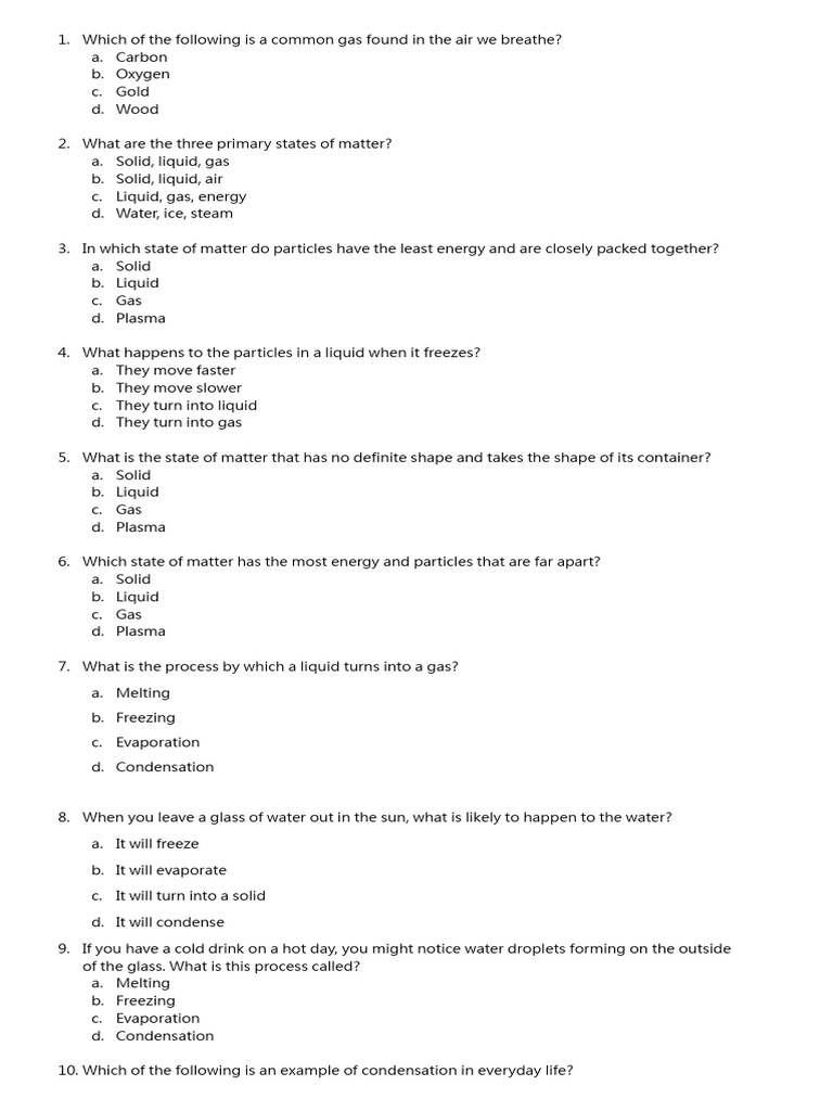 Which of the Following is a Common Gas Found in the Air We Breathe