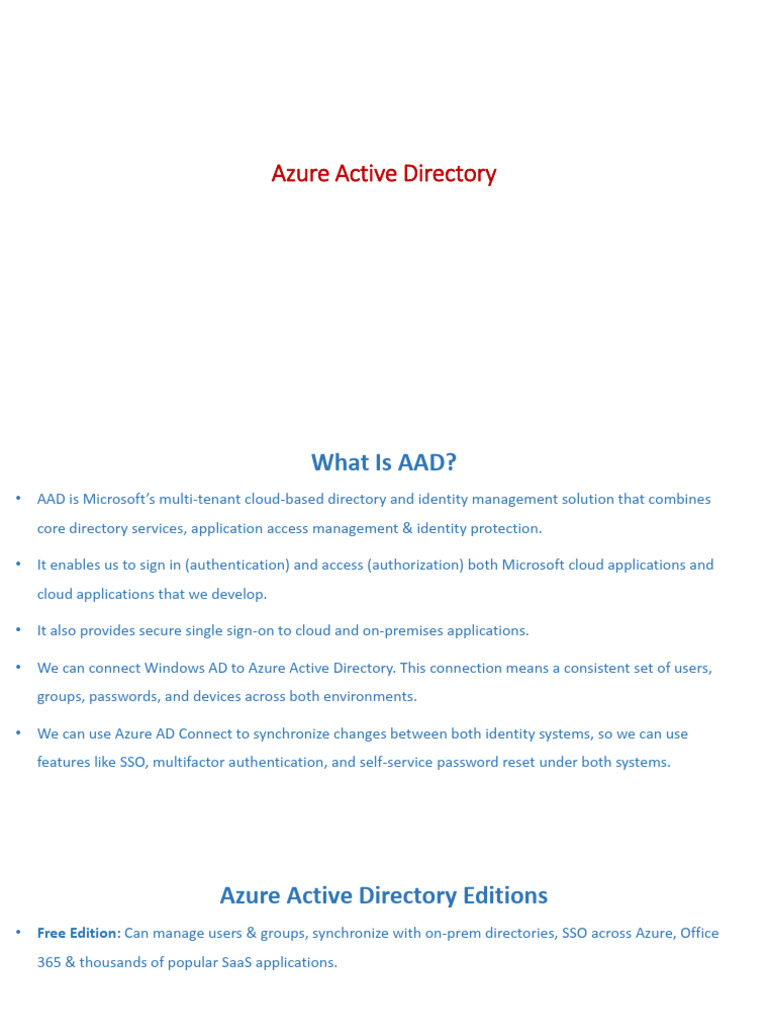 006 Azure Active Directory+-+reference | PDF | Microsoft Azure | Active ...