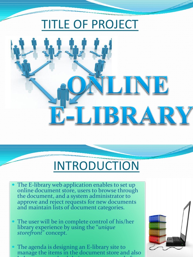 E-Library Web Application Overview | PDF | Digital Library | Websites