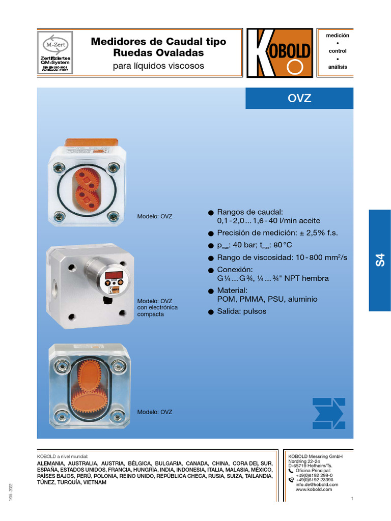 Sensor de flujo Kobold | PDF | Conector eléctrico | Ingenieria Eléctrica