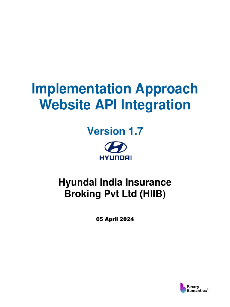 HIIB Website API Integration V1.7 | PDF | Parameter (Computer ...