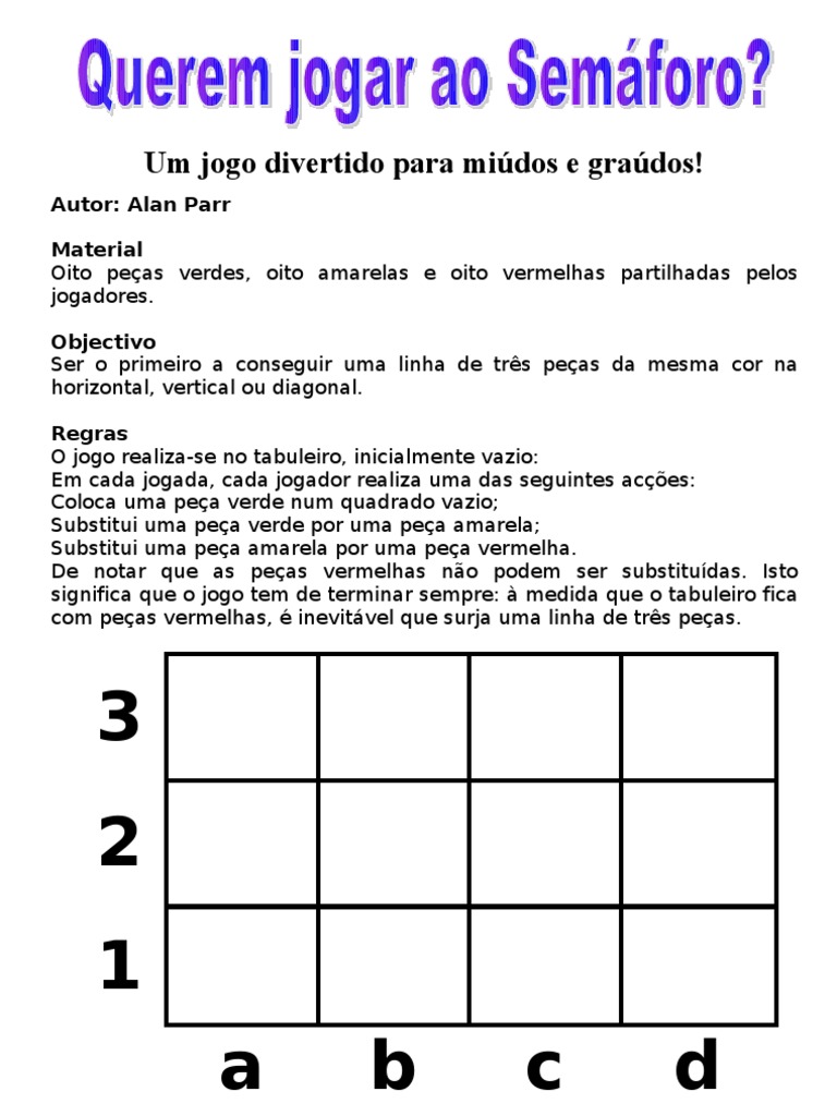 Semáforo, PDF, Jogos