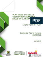 Plan de Trabajo Anual Seguridad y Salud en El Trabajo