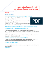 BÀI 1 - KHÁI QUÁT VỀ TRAO ĐỔI CHẤT VÀ CHUYỂN HÓA NĂNG LƯỢNG