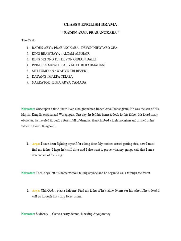 Class 9 English Drama | PDF | Travel