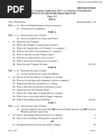 Bcca 6 Sem Company Law and Secretarial Practice 5543 Summer 2019